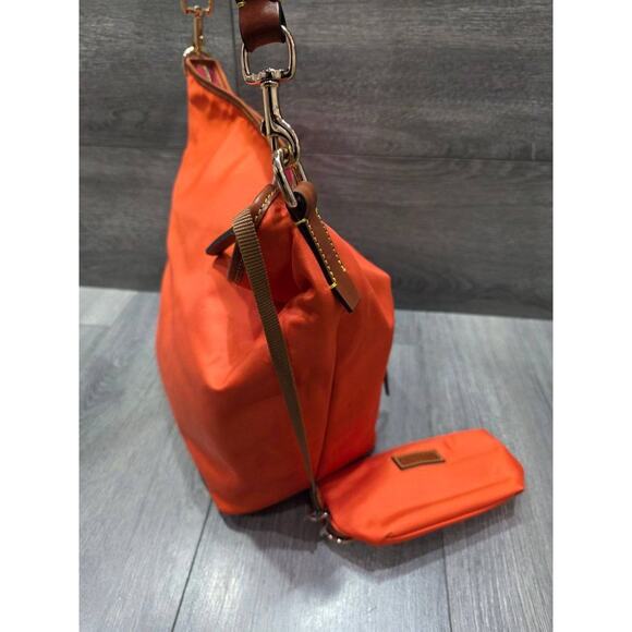 Dooney & Bourke Wayfarer Nylon Hobo w/Accessories Burnt orange A369782 - Picture 4 of 13
